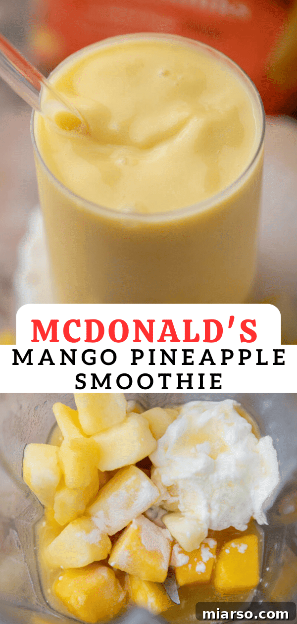 Mcdonalds mango pineapple smoothie
