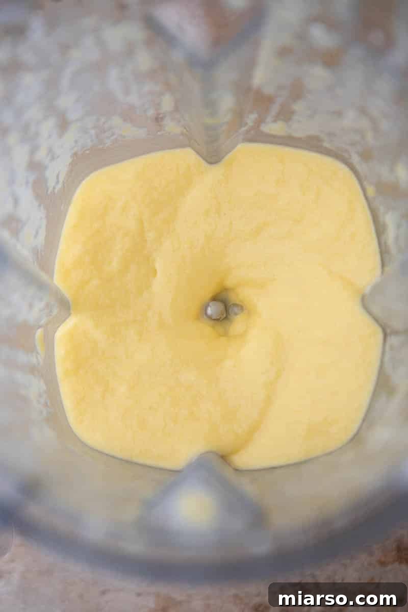 Blended ingredients in a blender