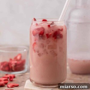 Starbucks pink drink in a glass
