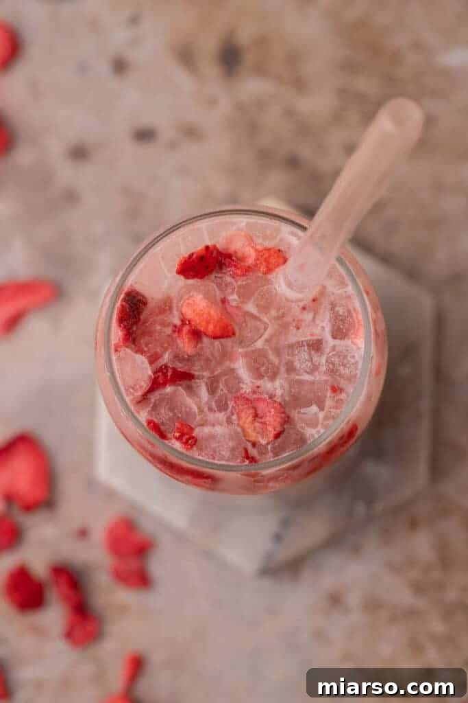 Starbucks pink drink finished and ready to enjoy