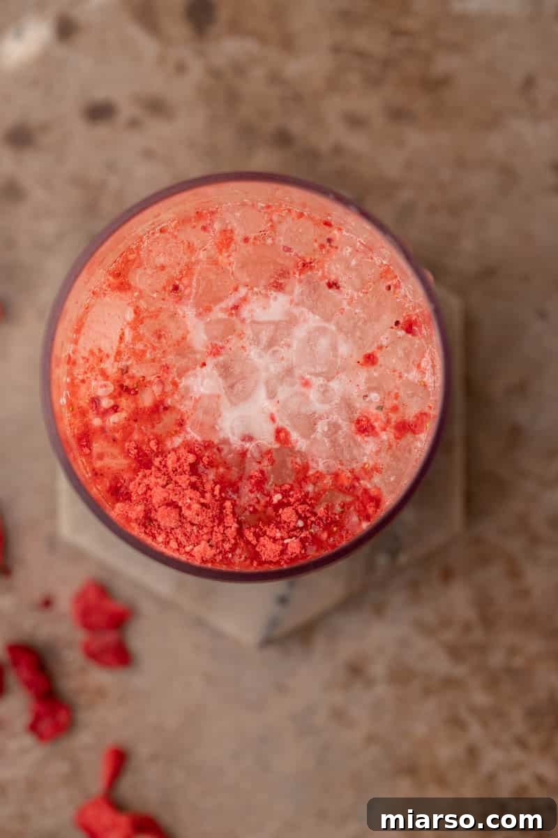 Ingredients in a shaker cup before mixing