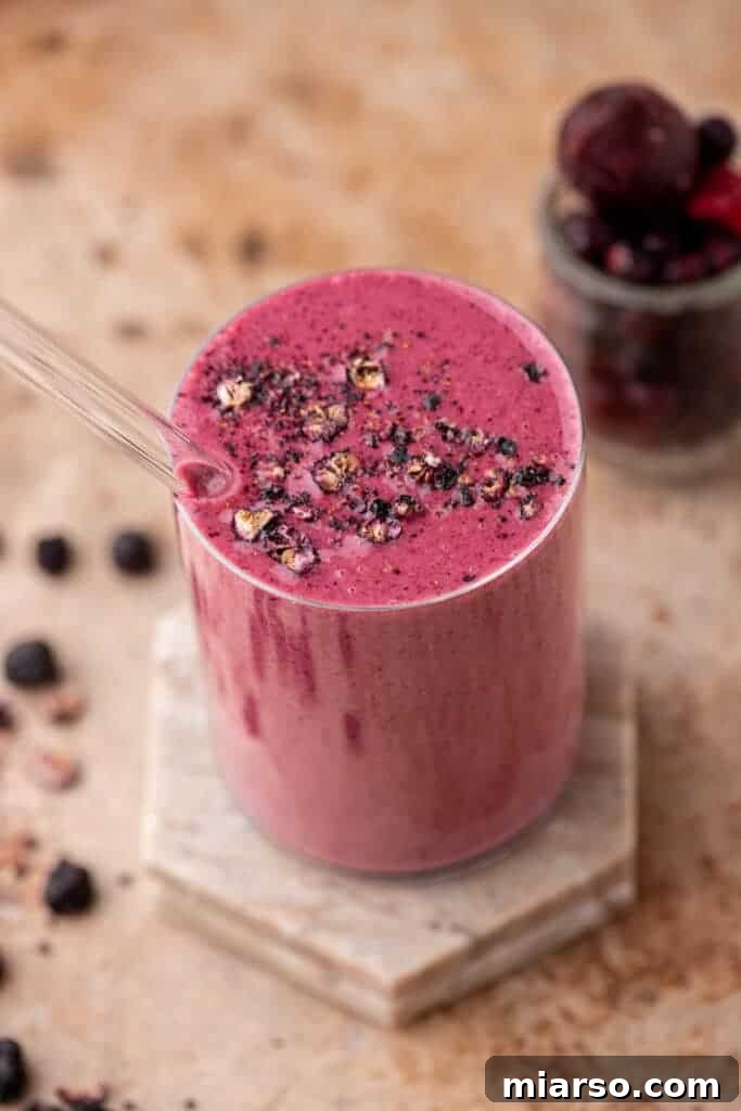 Close up of Berry smoothie