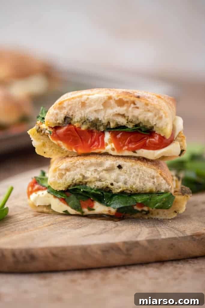 Sliced Starbucks panini sandwich