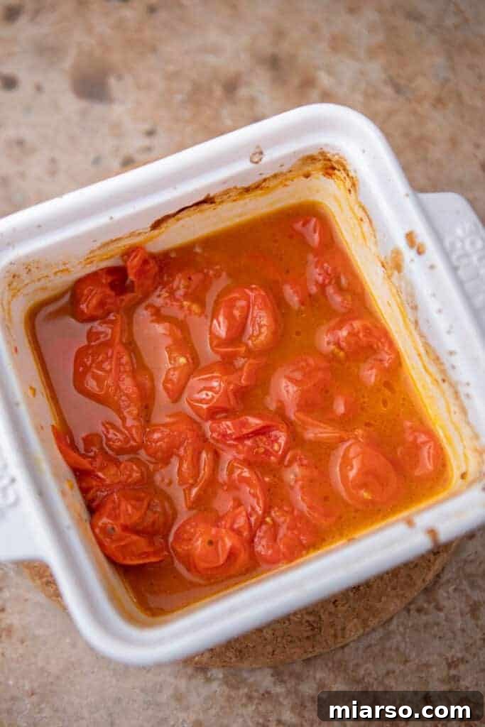 Cherry tomatoes in a pan