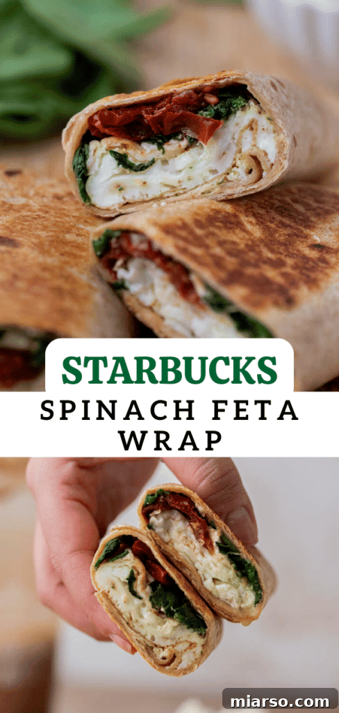 Homemade Starbucks spinach feta wrap for Pinterest