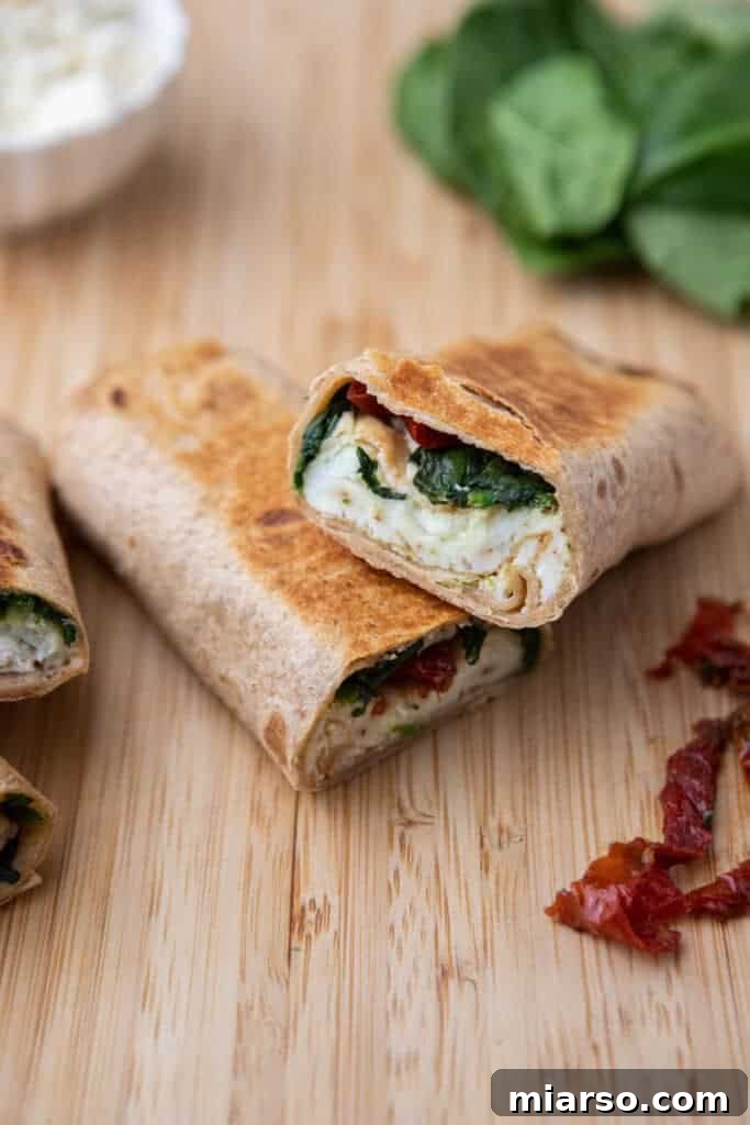 Starbucks Spinach, Feta & Egg White Wrap copycat ready to be toasted