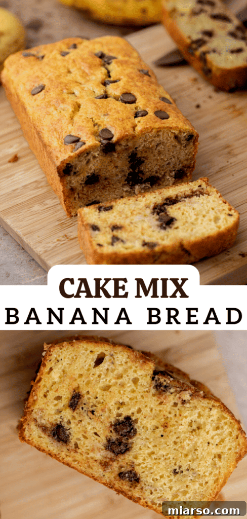 Another appealing image of cake mix banana bread for social sharing