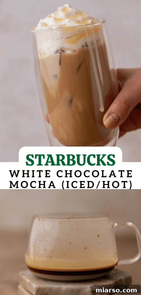 Another appealing image of Starbucks white chocolate mocha for Pinterest sharing