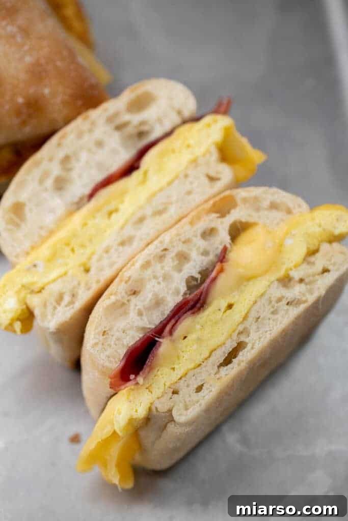 Starbucks Bacon Gouda: The Perfect Morning Indulgence 11 Sliced starbucks bacon gouda breakfast sandwich