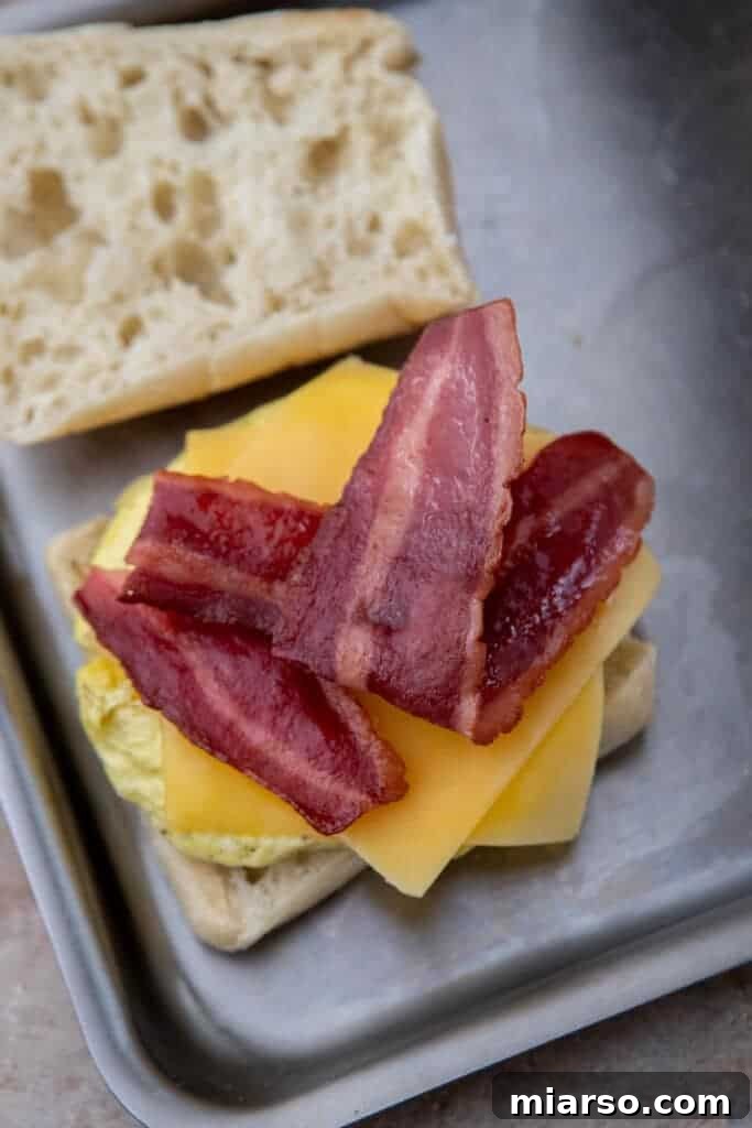 Starbucks Bacon Gouda: The Perfect Morning Indulgence 8 Breakfast sandwich on a pan