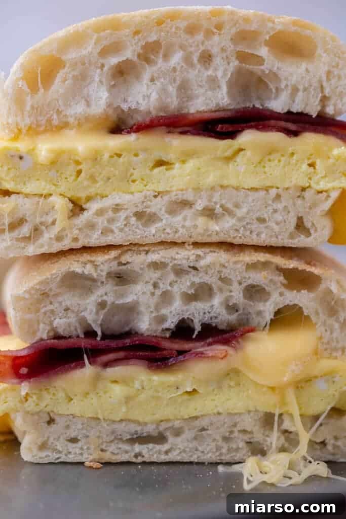 Starbucks Bacon Gouda: The Perfect Morning Indulgence 10 Close up of starbucks bacon gouda breakfast sandwich