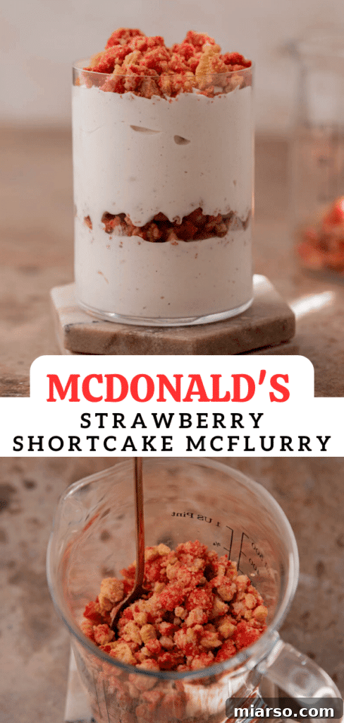Heavenly Strawberry Shortcake McFlurry 15 Another Pinterest-friendly vertical image of the McDonald's Strawberry Shortcake McFlurry, highlighting its delicious layers.