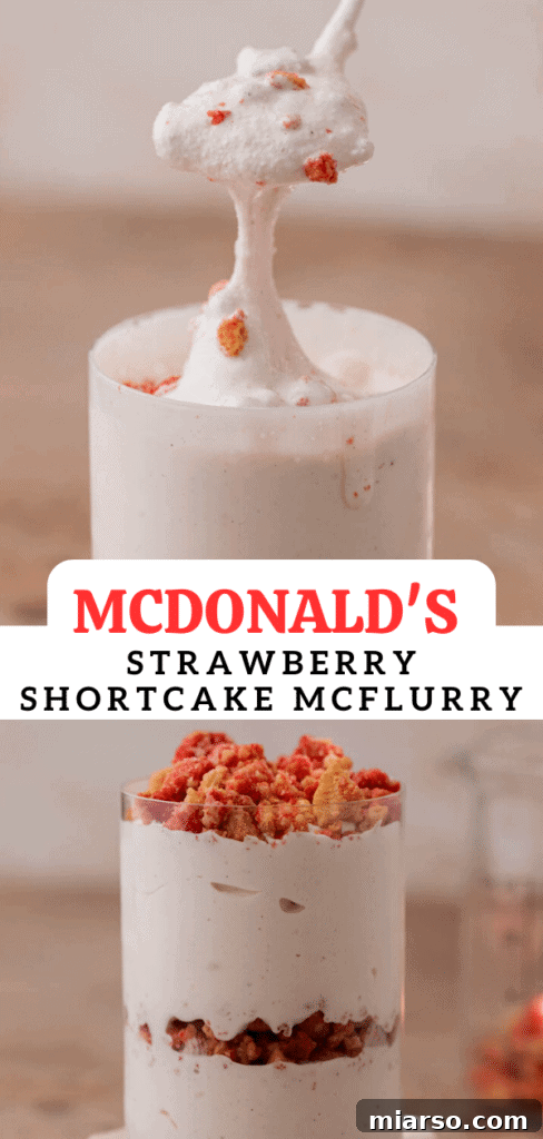 Heavenly Strawberry Shortcake McFlurry 16 A third Pinterest-ready vertical image of the McDonald's Strawberry Shortcake McFlurry, perfect for sharing and saving.