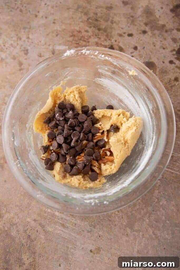 Cookie dough in a bowl