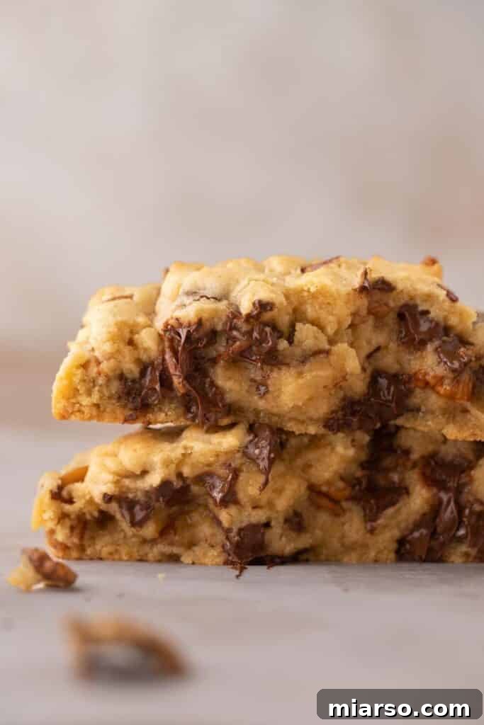 Levain chocolate chip walnut cookie stacked