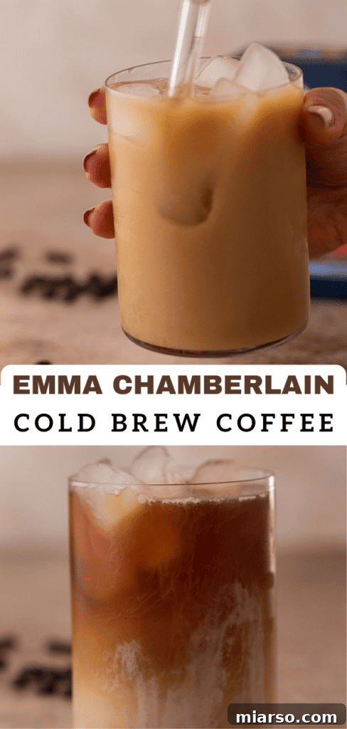 Emma Chamberlain cold brew coffee - a fresh perspective of the delicious cold brew latte.