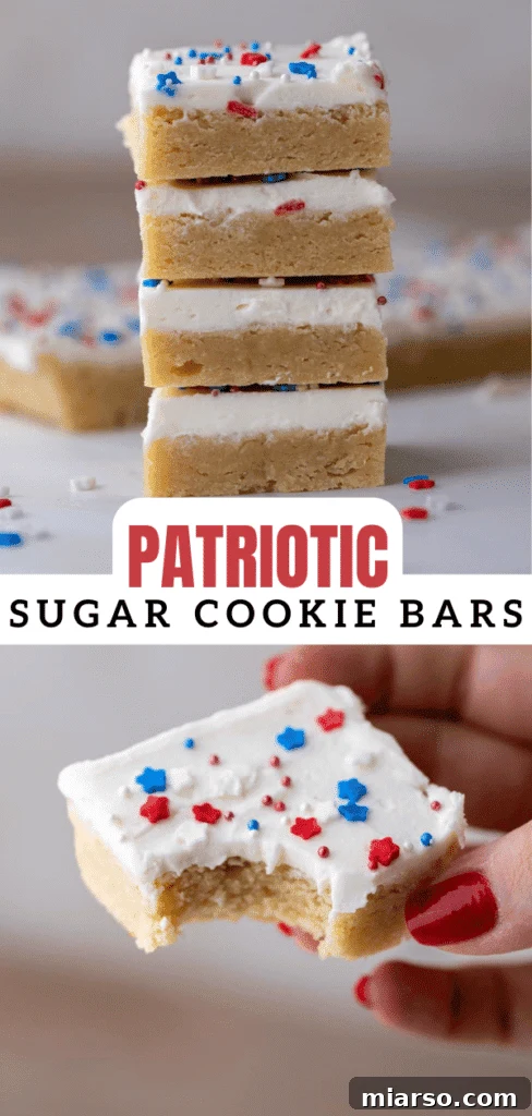 Star-Spangled Sugar Cookie Bars 12 Patriotic sugar cookie bars