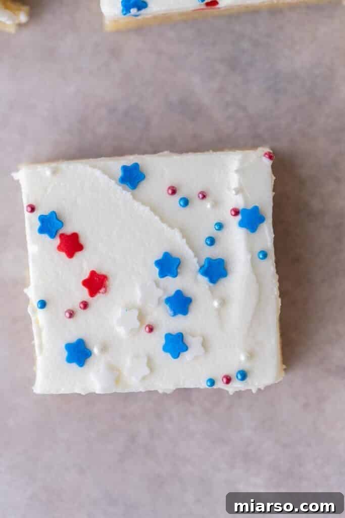 Star-Spangled Sugar Cookie Bars 8 Patriotic sugar cookie bars