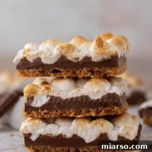Stack of Starbucks s'mores bars