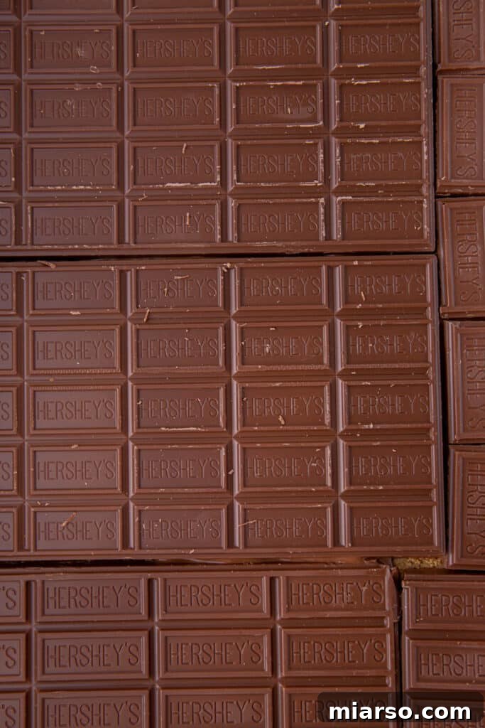 Hershey's chocolate bar close up