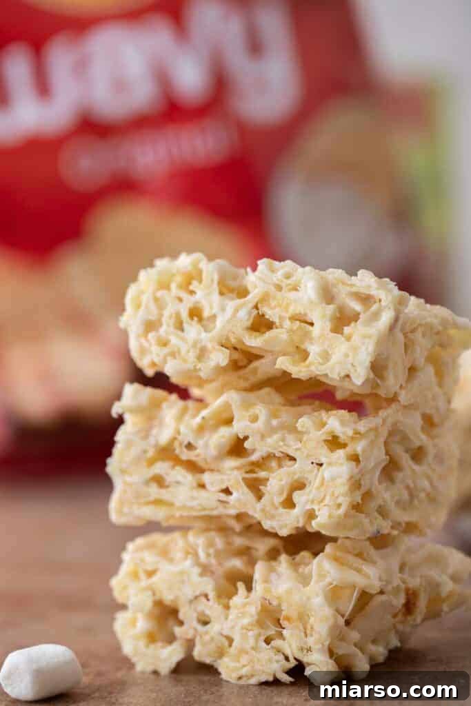 Crispy Ruffles marshmallow treats arranged for a delicious snack