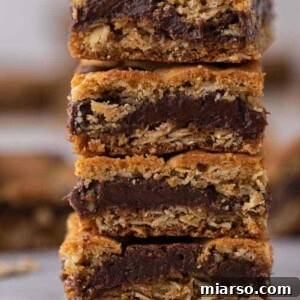 Decadent Starbucks Oat Fudge Bars 14 Stack of Starbucks oat fudge bars, a perfect copycat recipe.