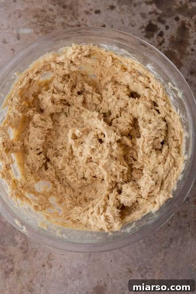 Decadent Starbucks Oat Fudge Bars 6 Oatmeal cookie dough in a mixing bowl.