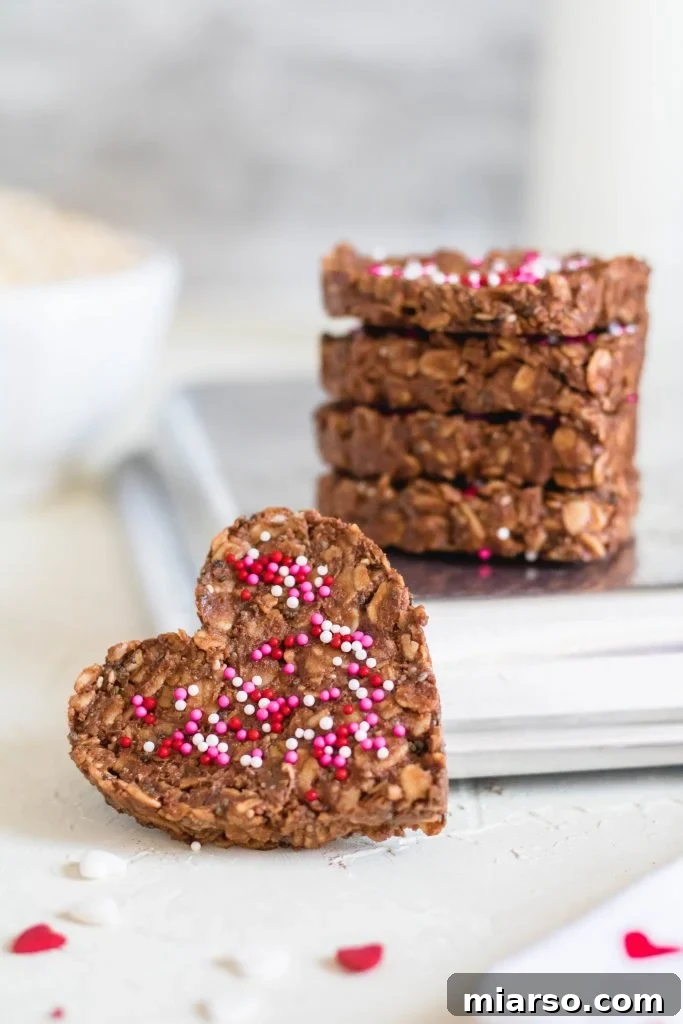 Healthy no bake valentine's day cookies