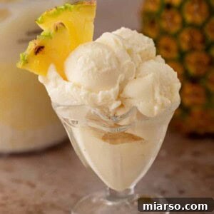 Ninja Creami Pineapple sorbet in serving glass