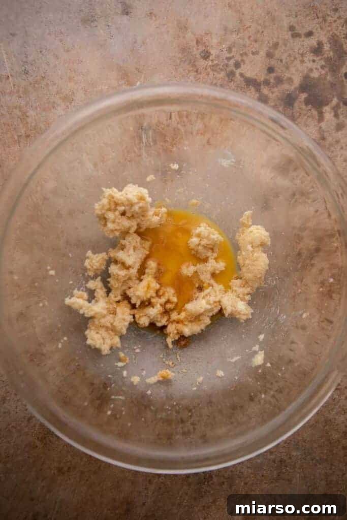 Softened butter in a mixing bowl