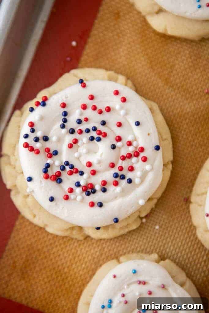 Crumbl patriotic sugar cookies frosted and decorated