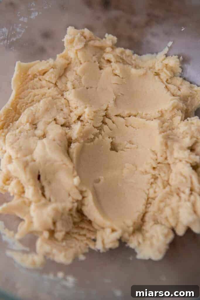 Cookie dough mixture in a bowl