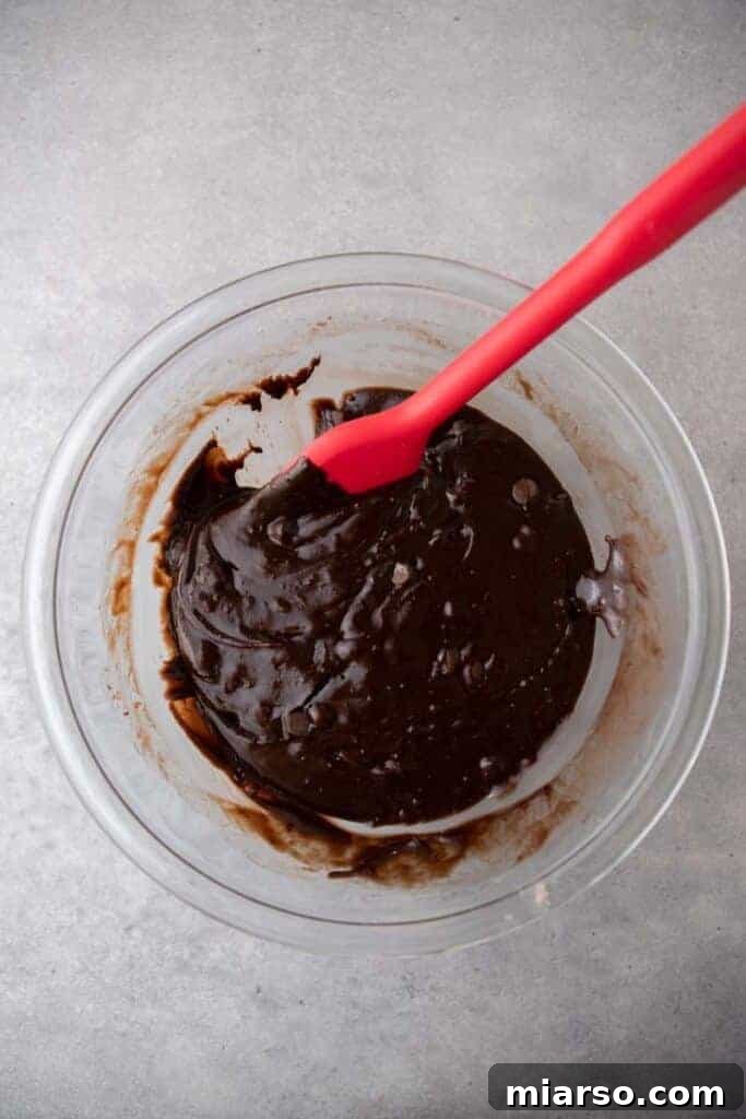 Brownie batter in a bowl