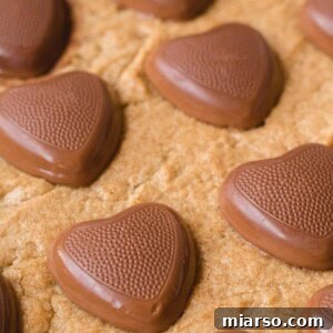 Reese's heart peanut butter blondies