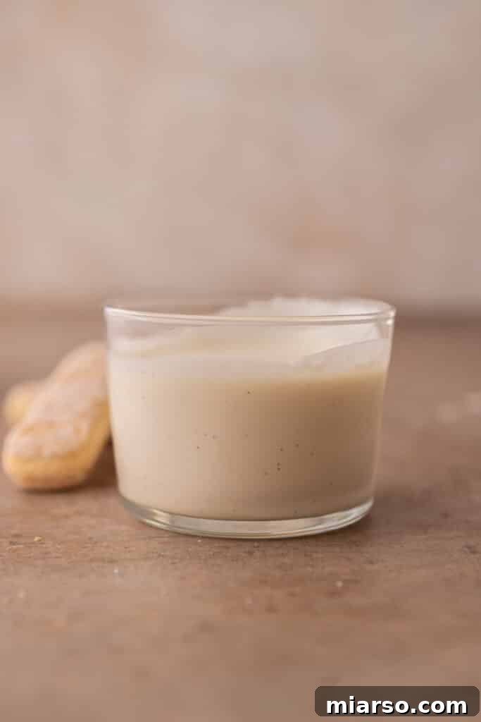 Mastering the Dreamy Tiramisu Latte Recipe 8 Beautifully frothed tiramisu cold foam, ready to be added to coffee.