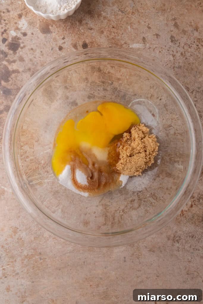 wet ingredients in a bowl