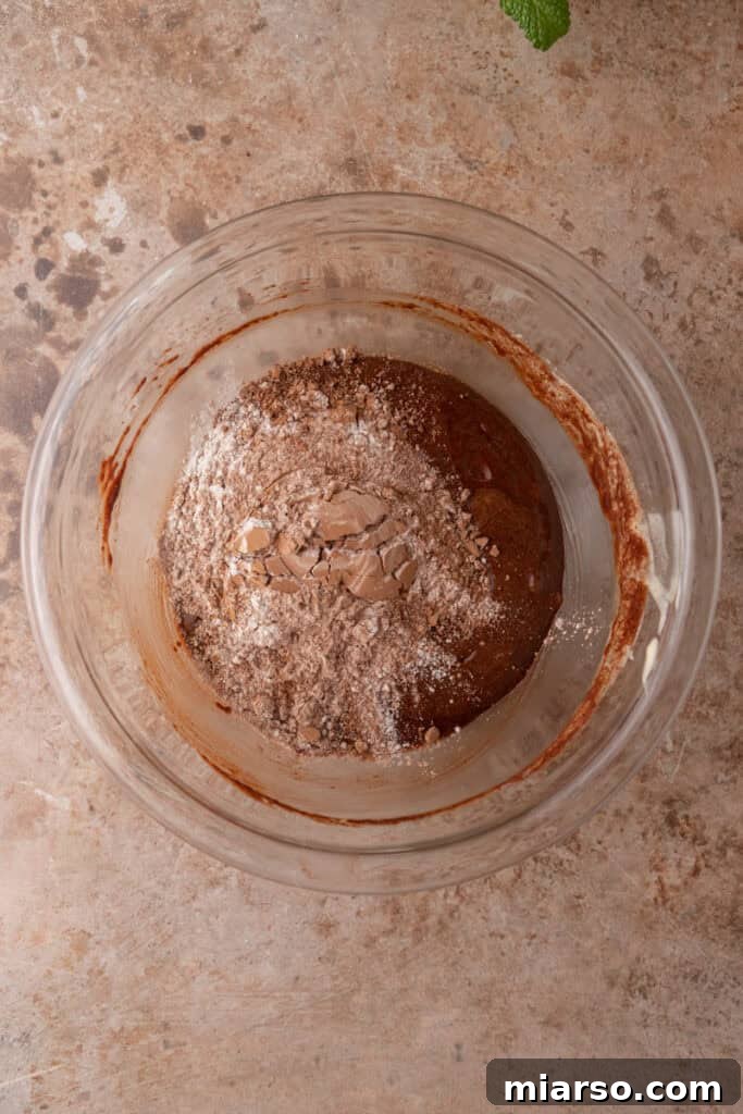 Brownie cookie batter in a bowl