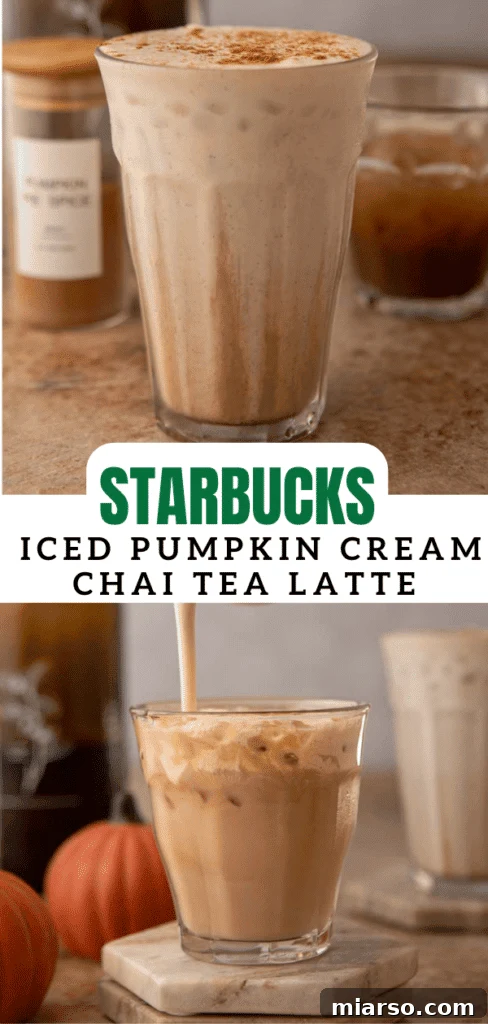 Starbucks Iced Pumpkin Cream Chai Tea Latte