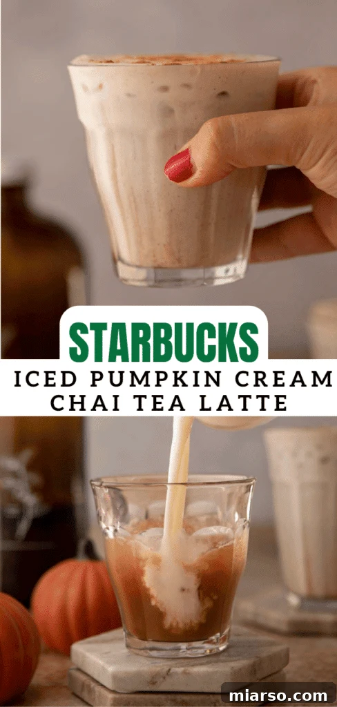 Starbucks Iced Pumpkin Cream Chai Tea Latte