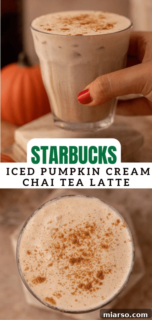 Starbucks Iced Pumpkin Cream Chai Tea Latte