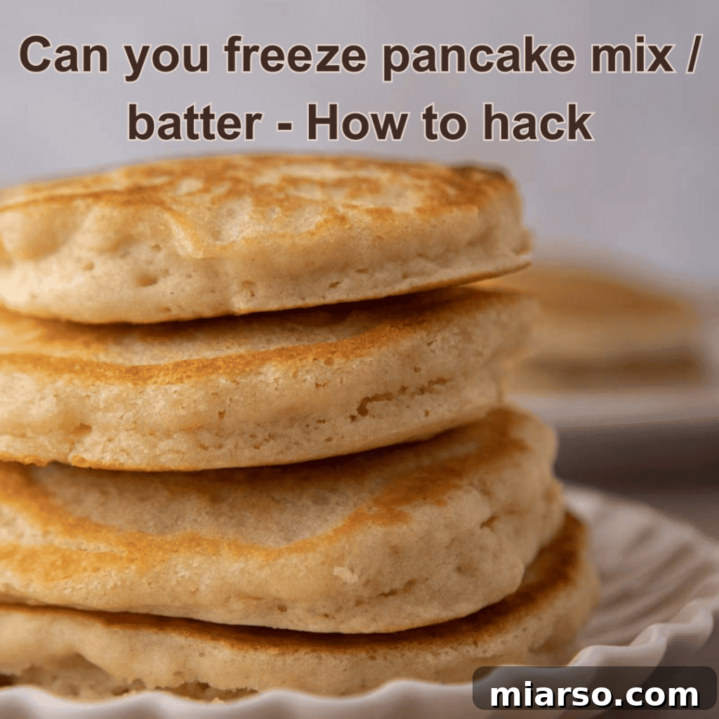 How to Freeze Pancake Batter for Effortless Meals 2 Can you freeze pancake mix batter - How to hack