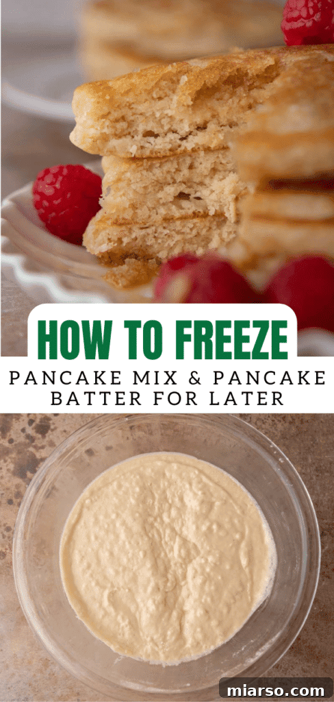 How to Freeze Pancake Batter for Effortless Meals 7 Pinterest collage