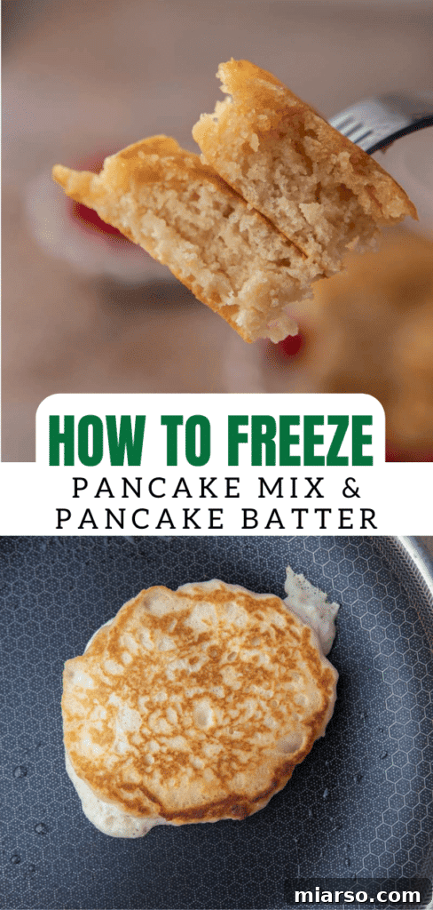 How to Freeze Pancake Batter for Effortless Meals 9 Pinterest collage