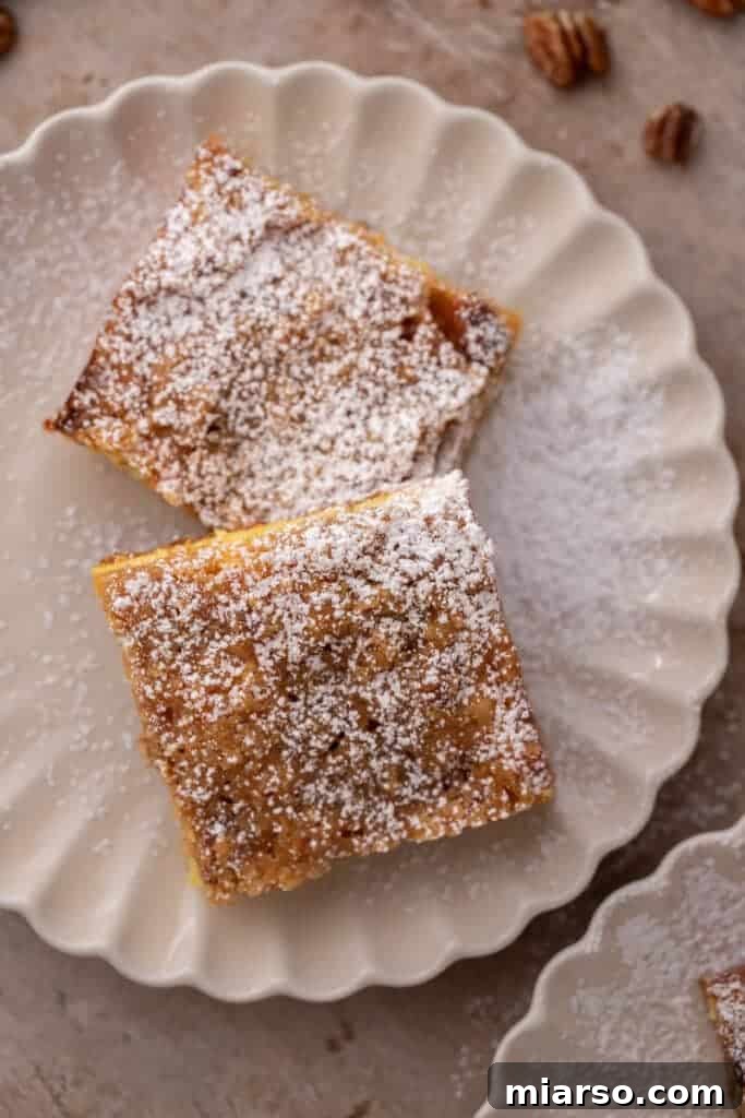 The finished easy coffee cake made from cake mix, ready to be served