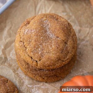 Brown Butter Pumpkin Snickerdoodle Cookies