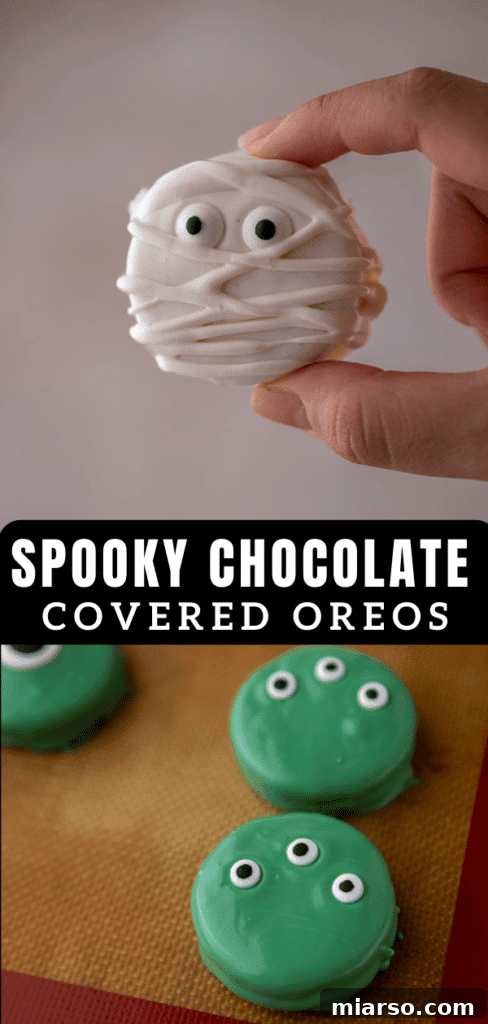 Spooky halloween chocolate covered oreos 
