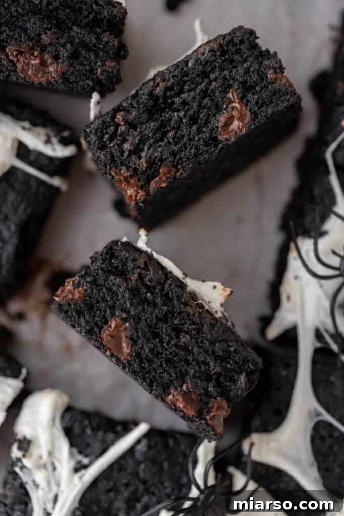 Black cocoa powder brownies