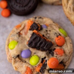 Halloween Oreo M&m's cookies