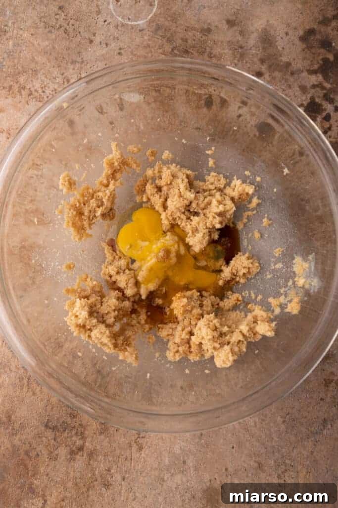 some of the ingredients partially mixed in the bowl