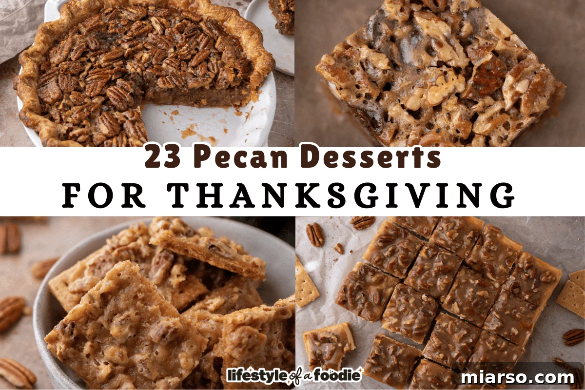 Collection of Pecan Desserts for Thanksgiving and Fall